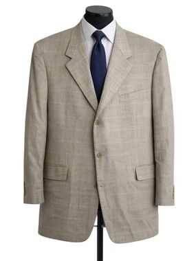 CANALI Luxury Wool Silk Designer Plaid Classic Tailored Sport Coat Blazer